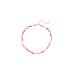 GENERICO - COLLAR ROSA COLORES ACERO INOXIDABLE