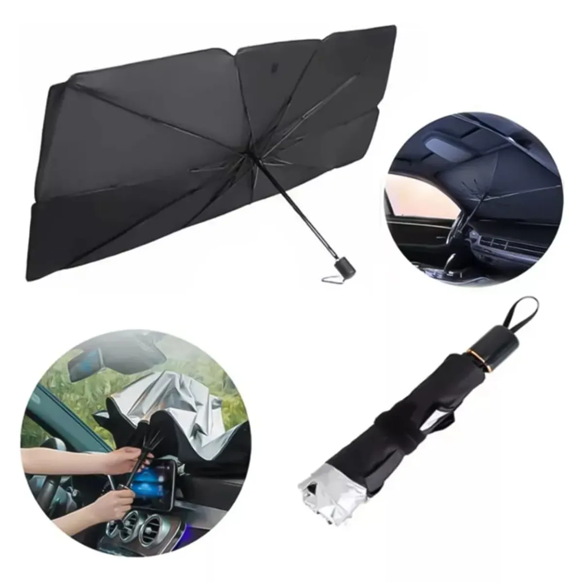 GENERICO - Parasol De Auto Quitasol De Parabrisa Tipo Sombrilla