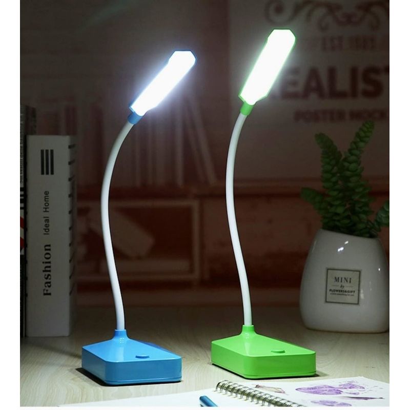 GENERICO - Lámpara Led Flexible Escritorio Mesa Estudio A PILA Y RECARGABLE