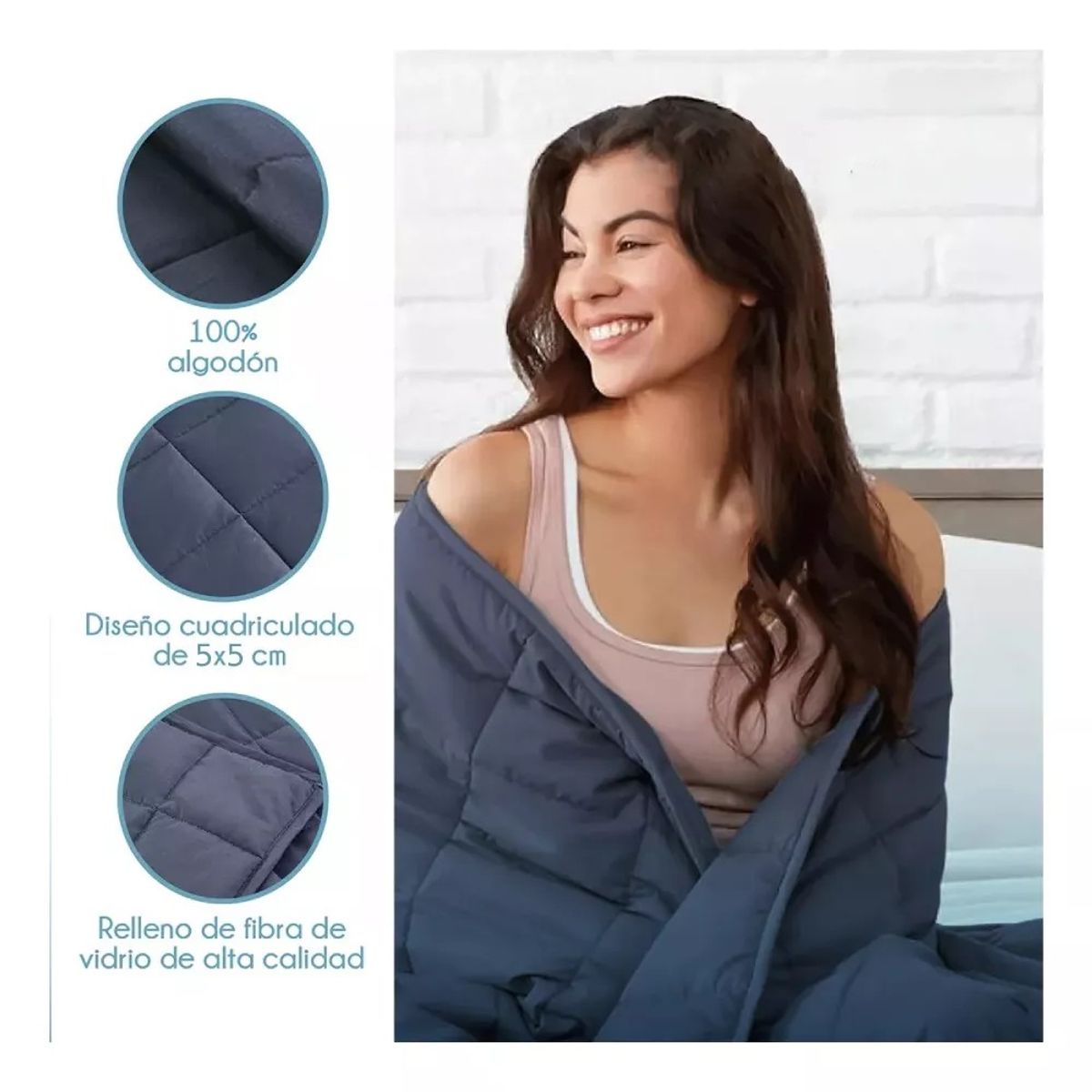 MUNDO MAGIA - Manta De Gravedad Pesada 113kg Trastornos Sueño