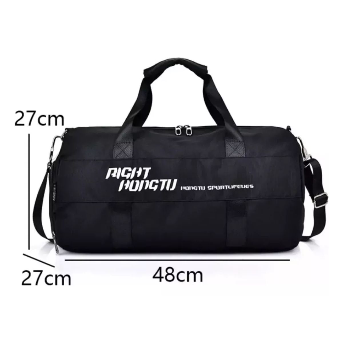 PREMIUM - Bolso Deportivo Para Viaje Tela Impermeable Gym 48x27cm Ngr