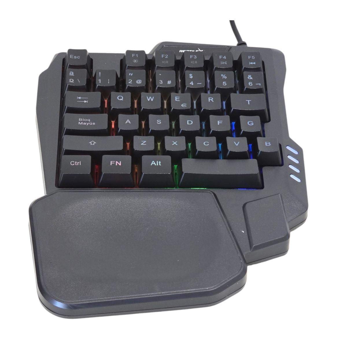 REPTILEX - Teclado Gamer Retroiluminado Reptilex Una Mano Rx0056