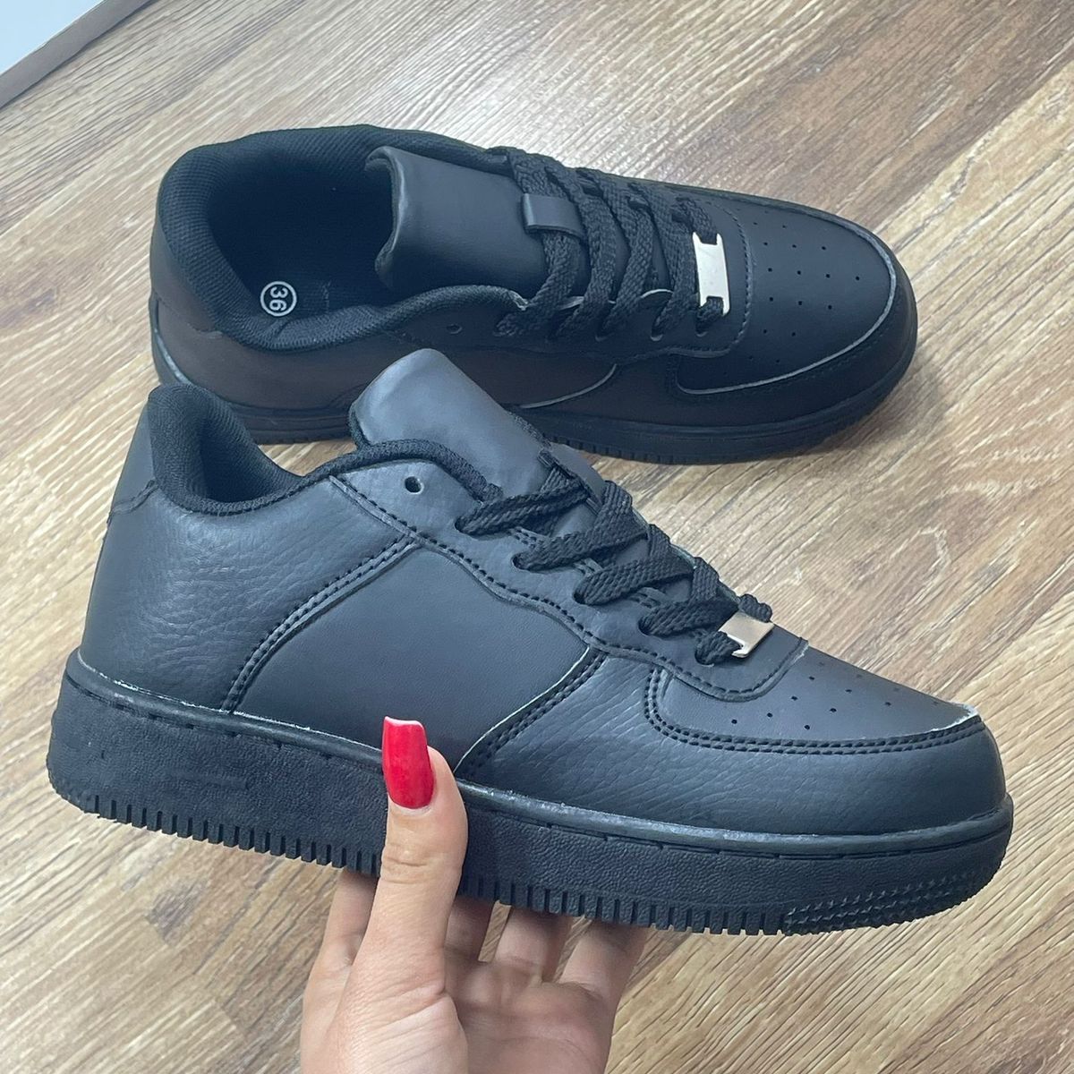 CARBIN - Zapatillas Negras Escolares para hombre y mujer