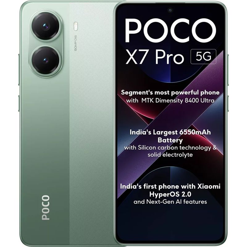 XIAOMI - Xiaomi Poco X7 Pro 5g Ram 12gb+ 512gb Ip69 Resistente Agua NFC -Green