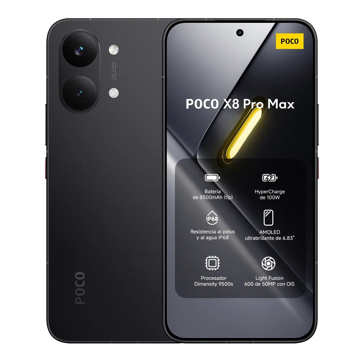 XIAOMI - Xiaomi Poco X8 Pro MAX 5G 12GB Ram+ 512gb Ip68 Resistente Agua NFC -Negro
