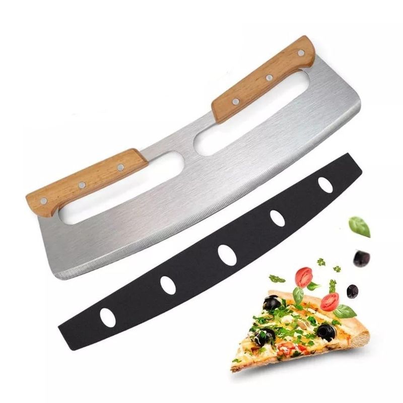KUANGYE - Cortador De Pizza Profesional Doble Mango 35 Cm Premium