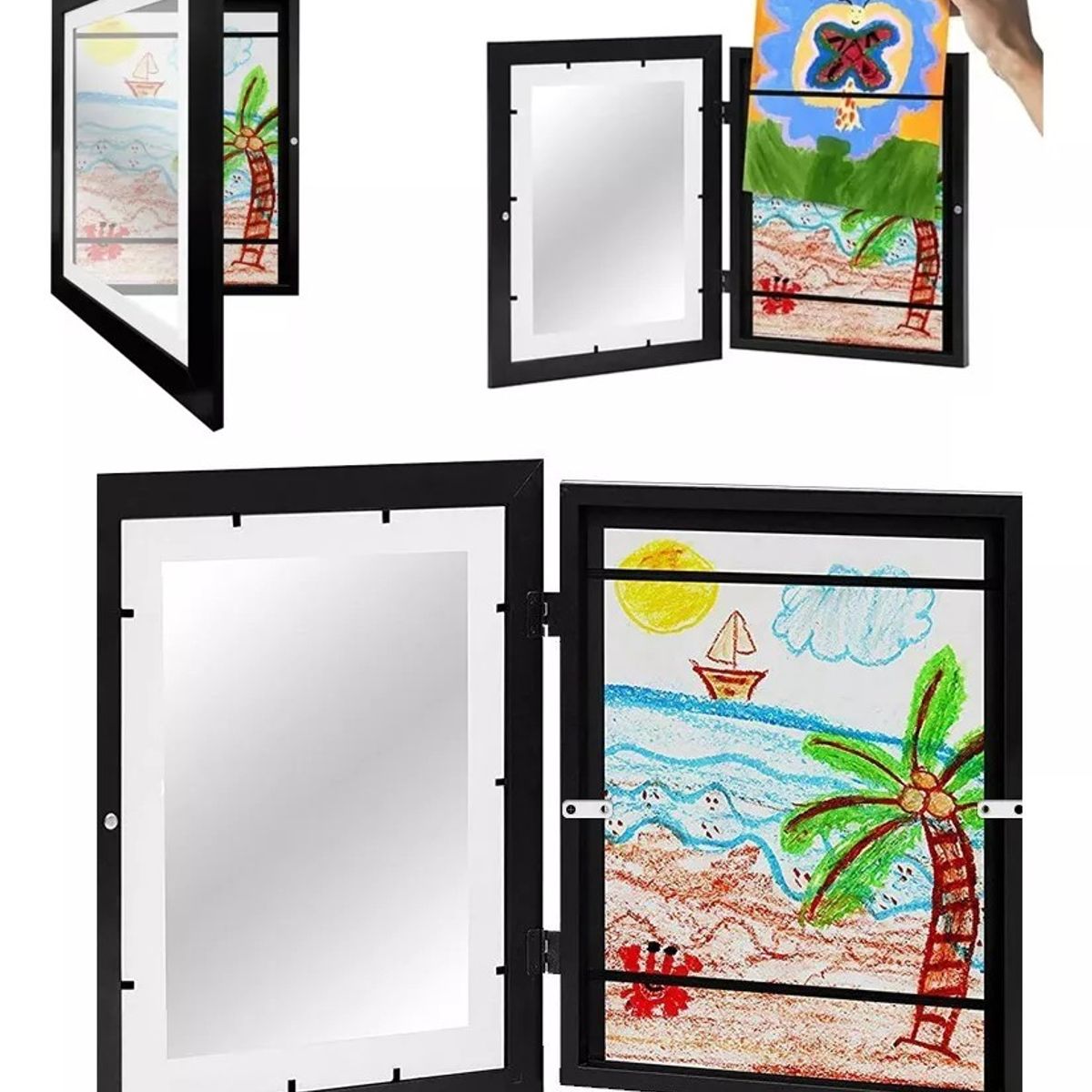 KUANGYE - Marcos De Arte Para Niños Con Dibujos Intercambiables