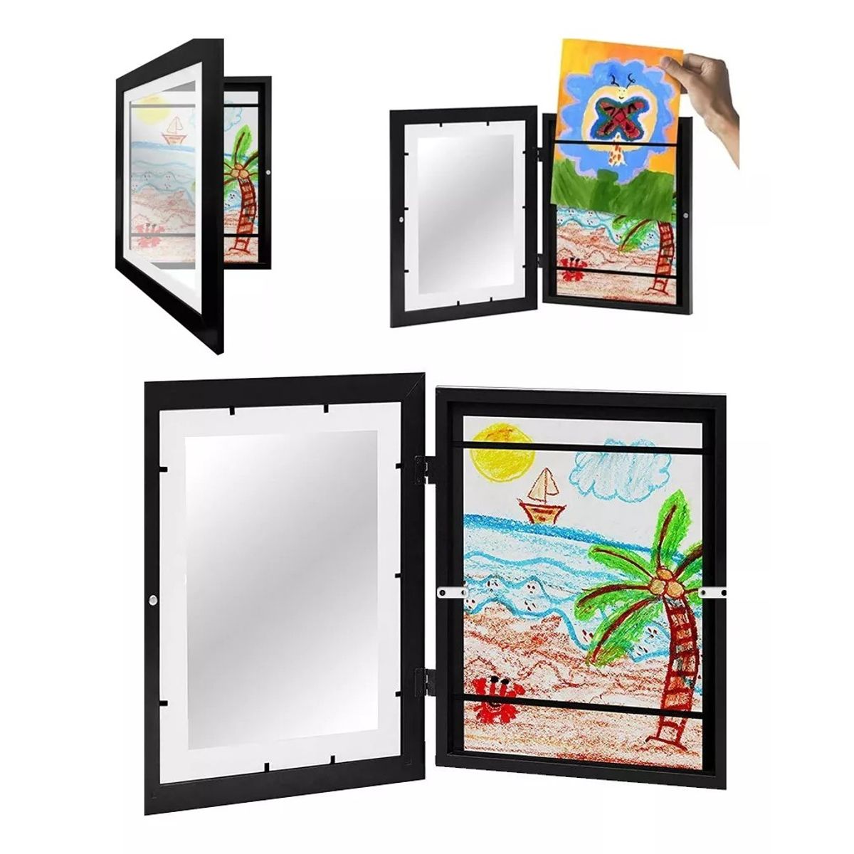 KUANGYE - Marcos De Arte Para Niños Con Dibujos Intercambiables