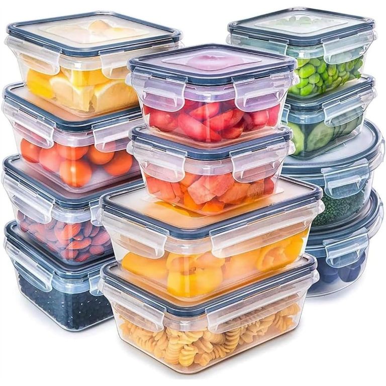 KUANGYE 12pcs Tapper Tuper Herméticos Para Comida Ensalada Nevera ...