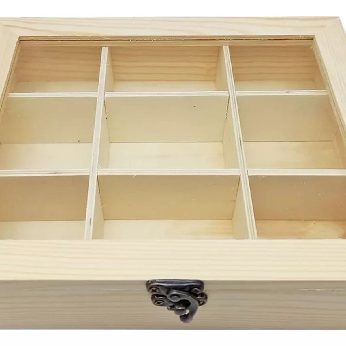 KUANGYE - Caja De Té De Madera Rústica Con Diseño Decorativo Artesanal