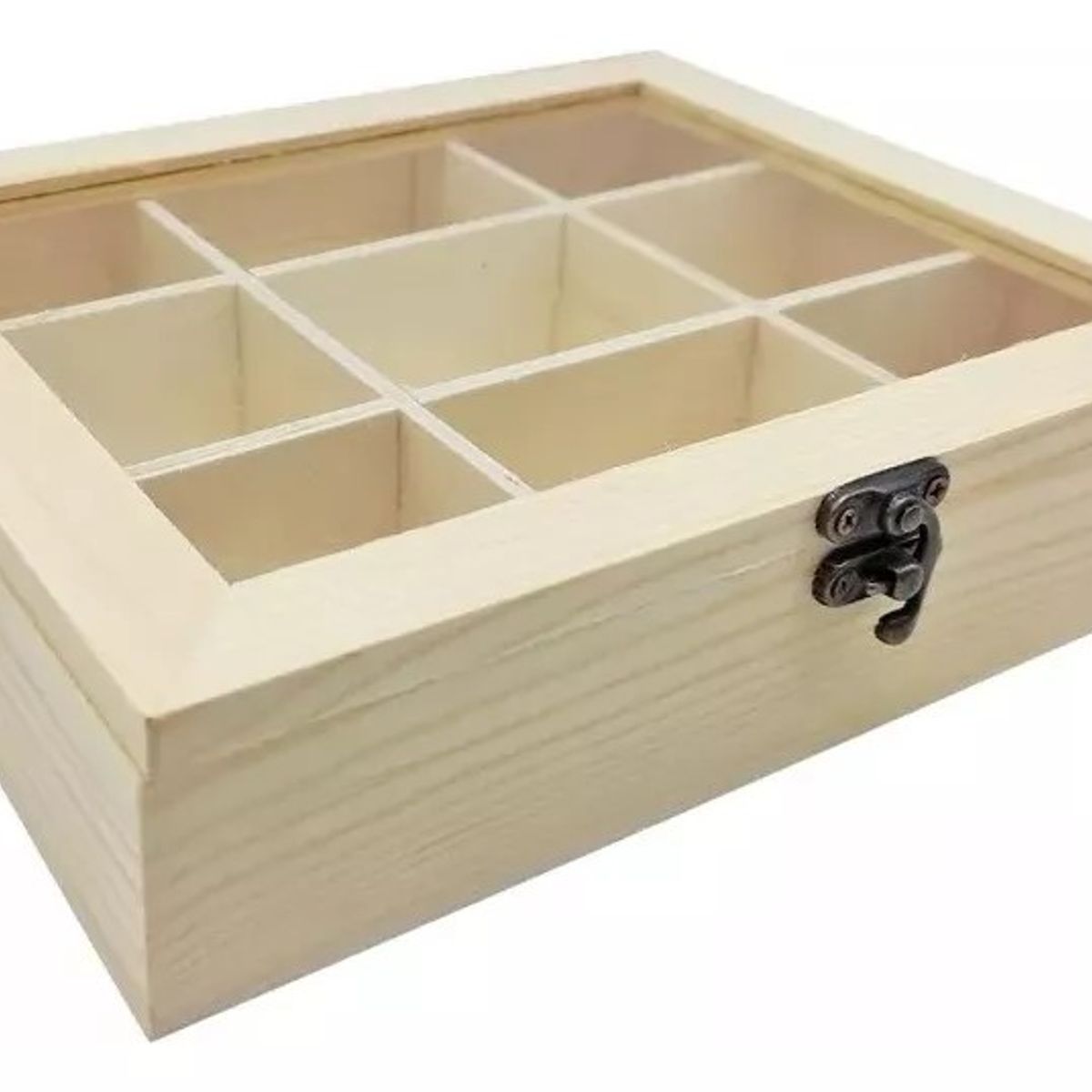 KUANGYE - Caja De Té De Madera Rústica Con Diseño Decorativo Artesanal