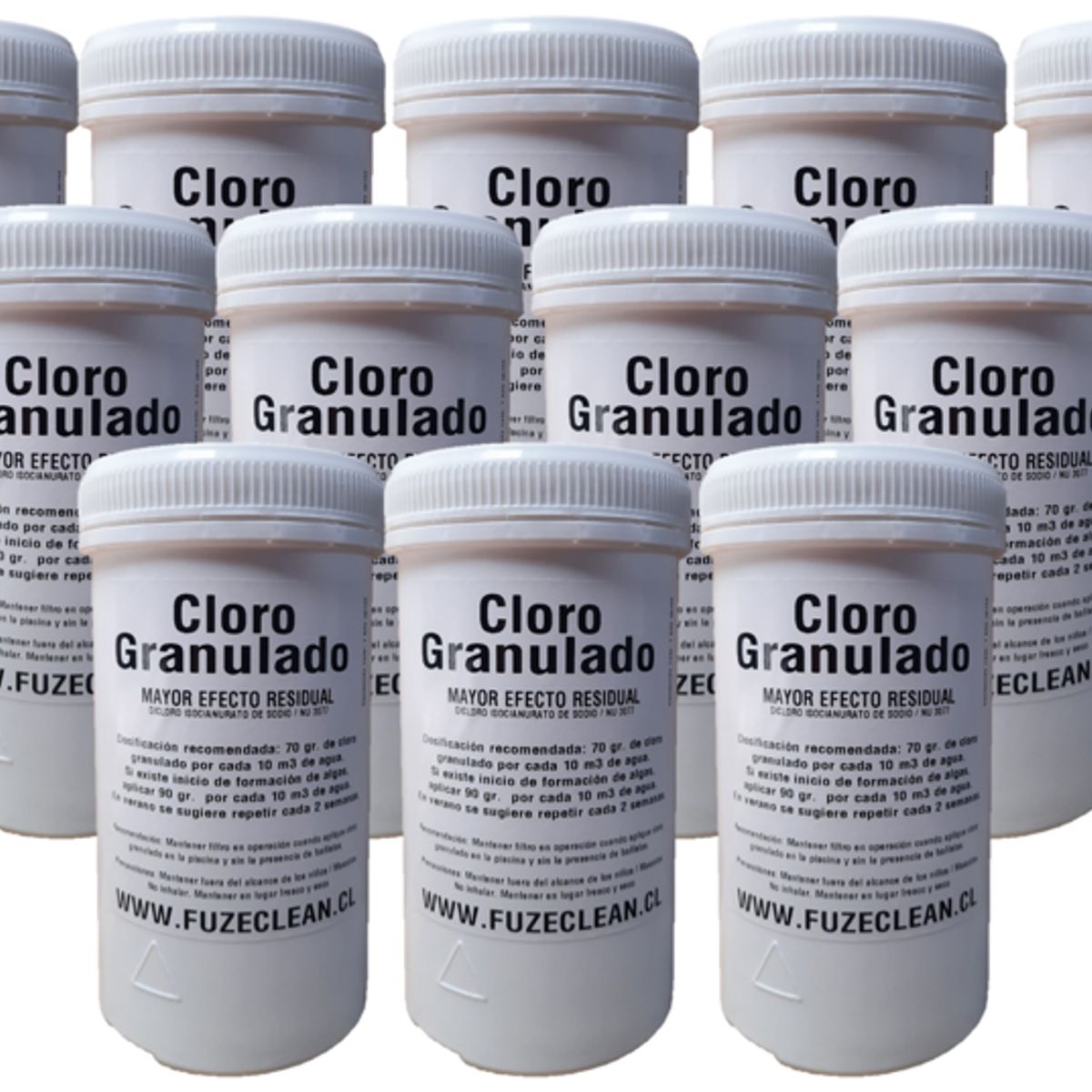 FUZE CLEAN - Cloro granulado para piscina pack 12 kg