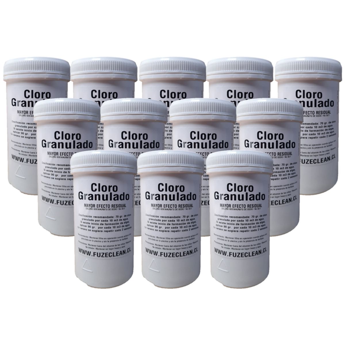 FUZE CLEAN - Cloro granulado para piscina pack 12 kg