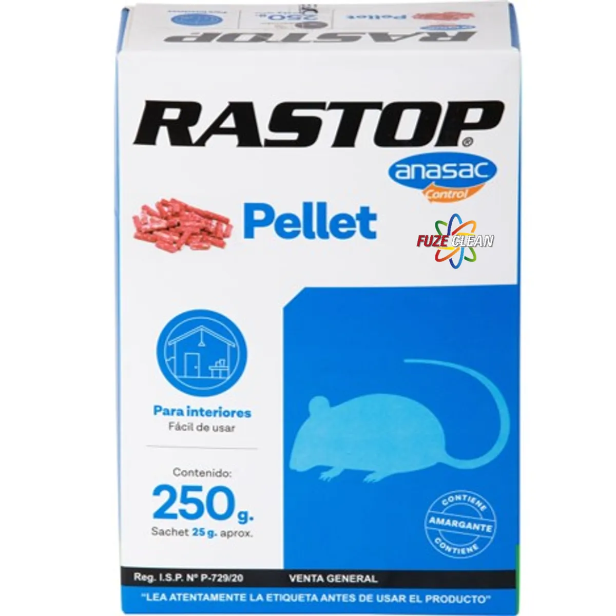 ANASAC - Raticida / rodenticida RASTOP pellet 250 gr  ANASAC