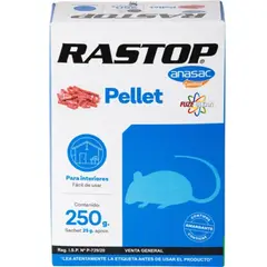 ANASAC - Raticida / rodenticida RASTOP pellet 250 gr