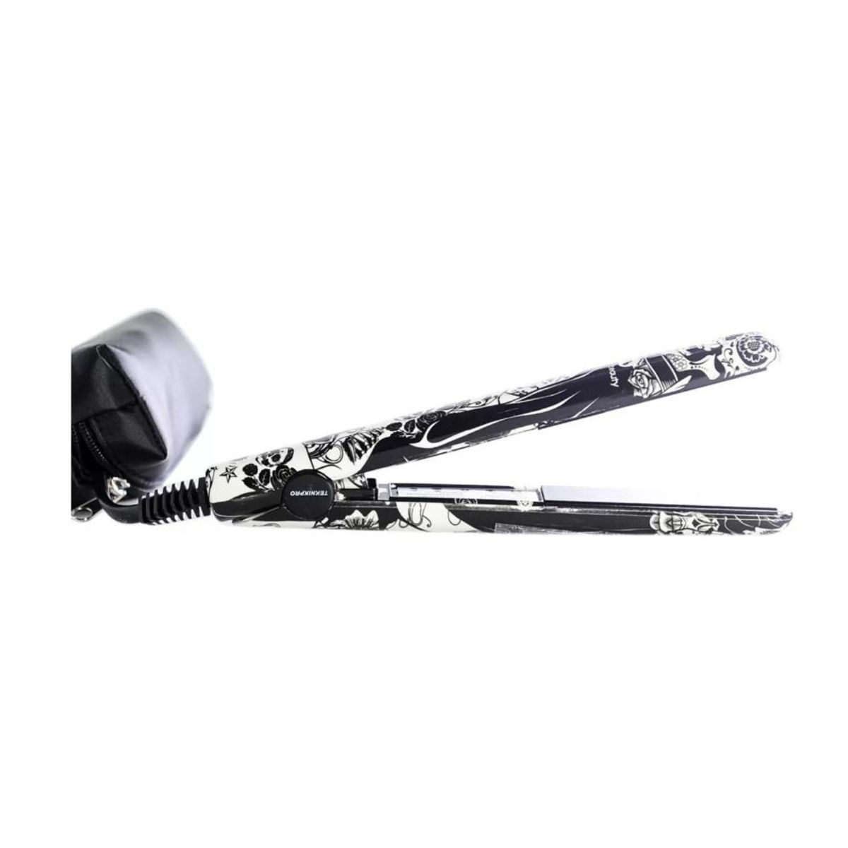 GENERICO - Plancha Alisadora De Viaje TeknikPro Mini Tatoo 17 Cm +Bolso