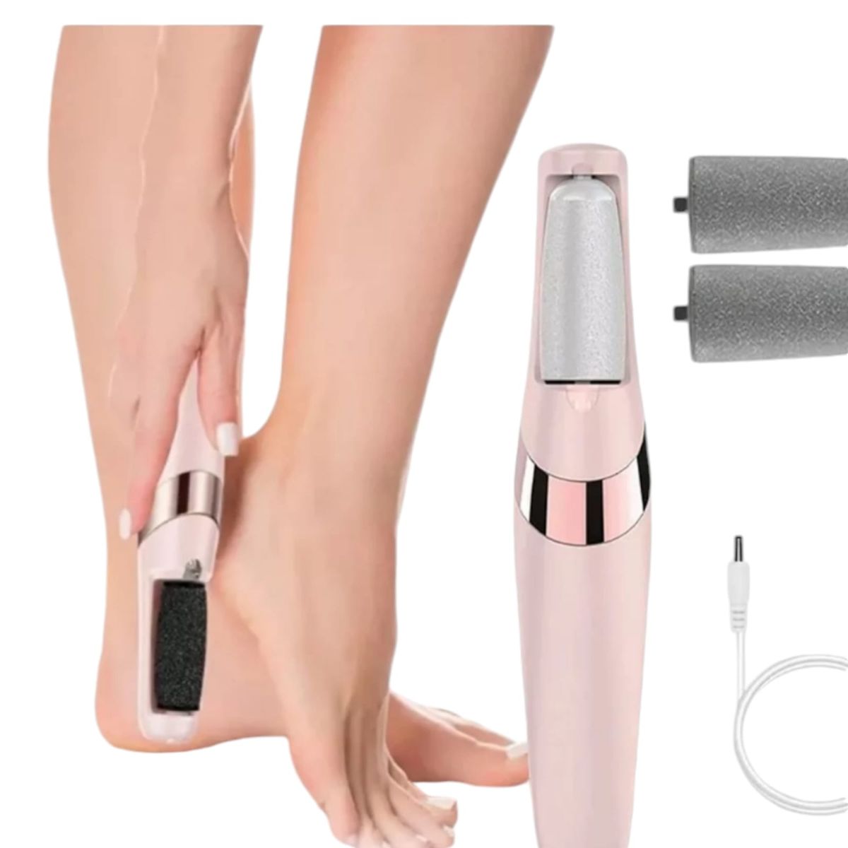 GENERICO - Lima Removedor De Callos Pies Con Repuesto Rosa