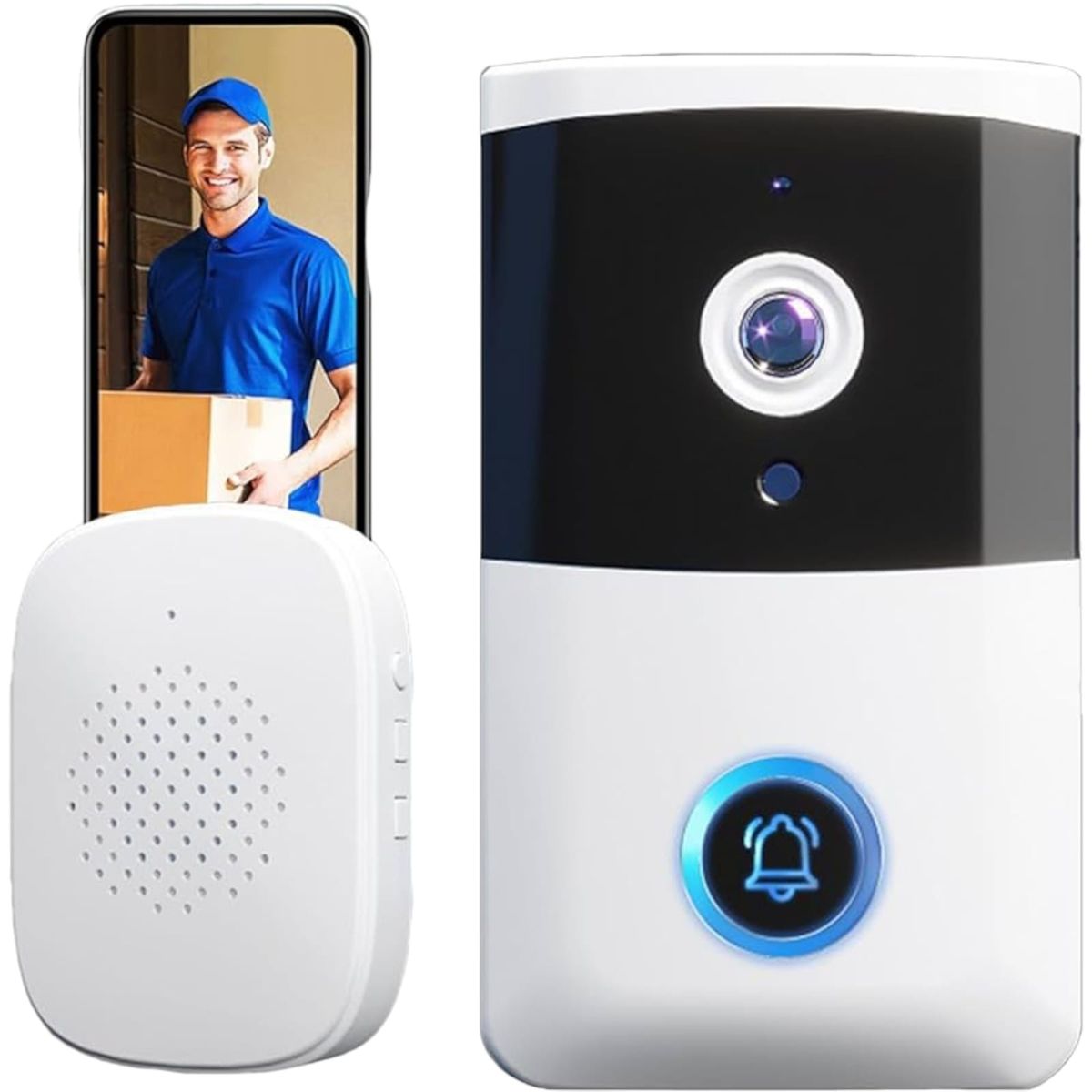 GENERICO - Timbre Ccámara Inalámbrica Inteligente Recargable I5