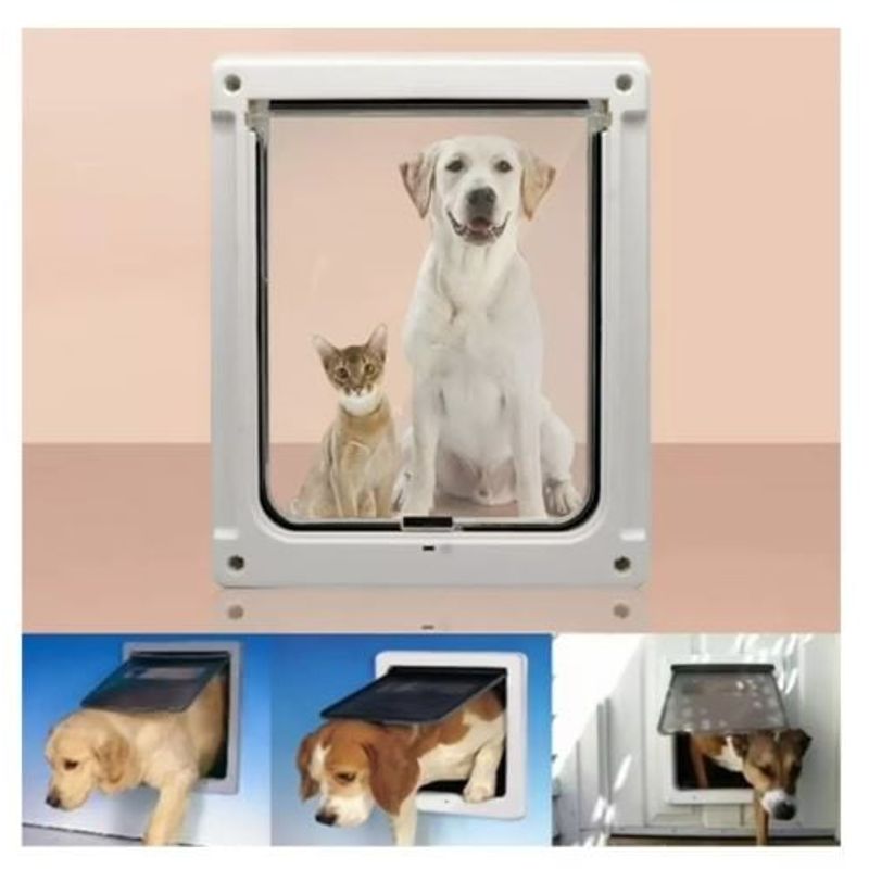 GENERICO - Puerta Abatible para Mascotas Perros XL