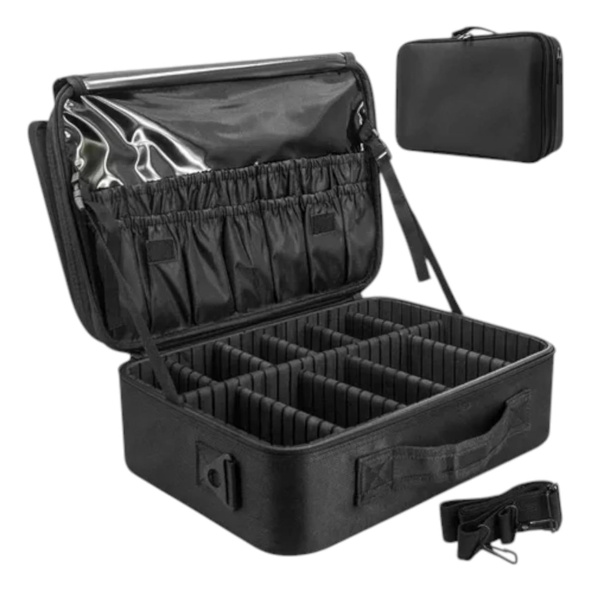 GENERICO - Maleta De Maquillaje De Mano Portátil Cosmetología NEGRO