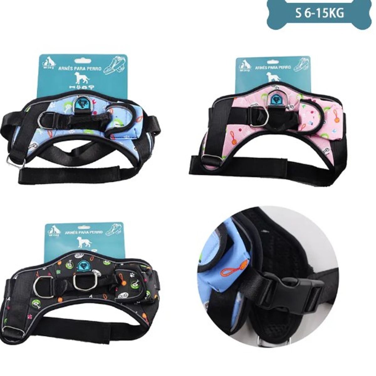 GENERICO - Arnés K9 Equipado Para Mascotas S 6-15Kg Color Aleatorio