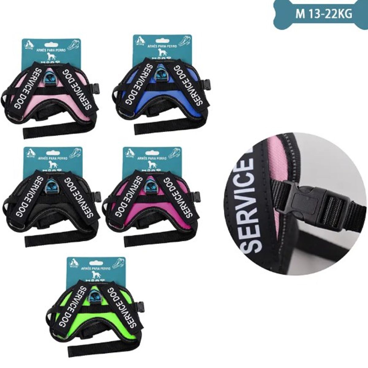 GENERICO - Arnés K9 Equipado Para Mascotas M 13-22Kg Color Aleatorio