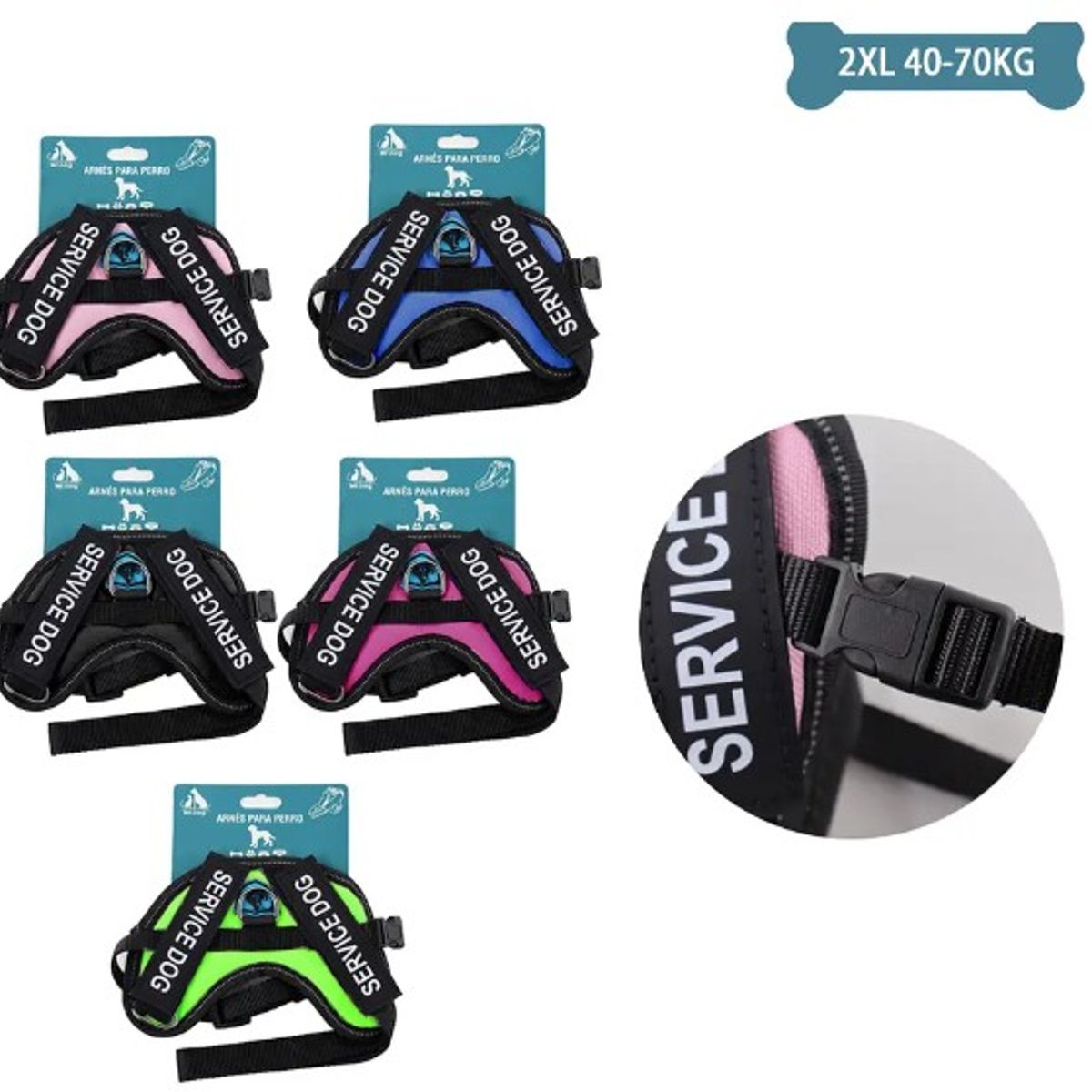 GENERICO - Arnés K9 Equipado Para Mascotas XXL 40-70Kg Color Aleatorio