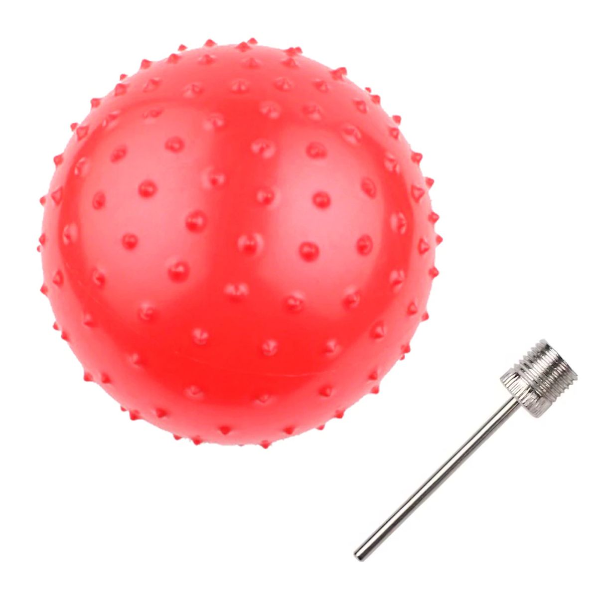GENERICO - Balon Pelota Erizo 16cm Yoga Pilates Masaje Kine - Rojo