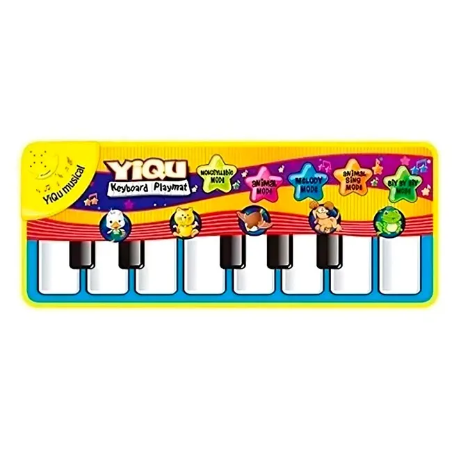 OEM - Alfombrilla Piano Musicales 13 Teclas Niños De 72x28 Cm