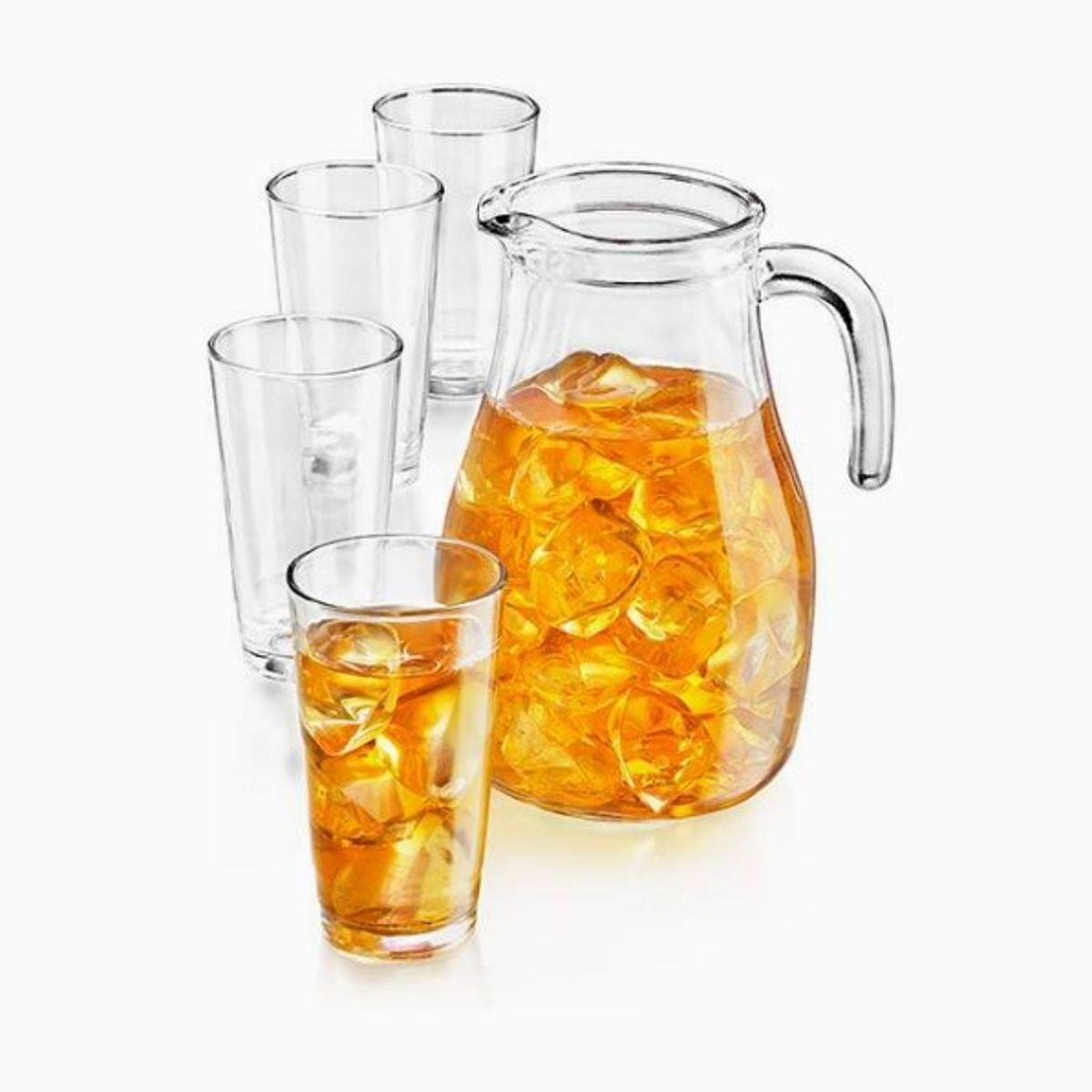 LIBBEY - JUEGO JARRA DE AGUA + 4 VASOS  5 PZ