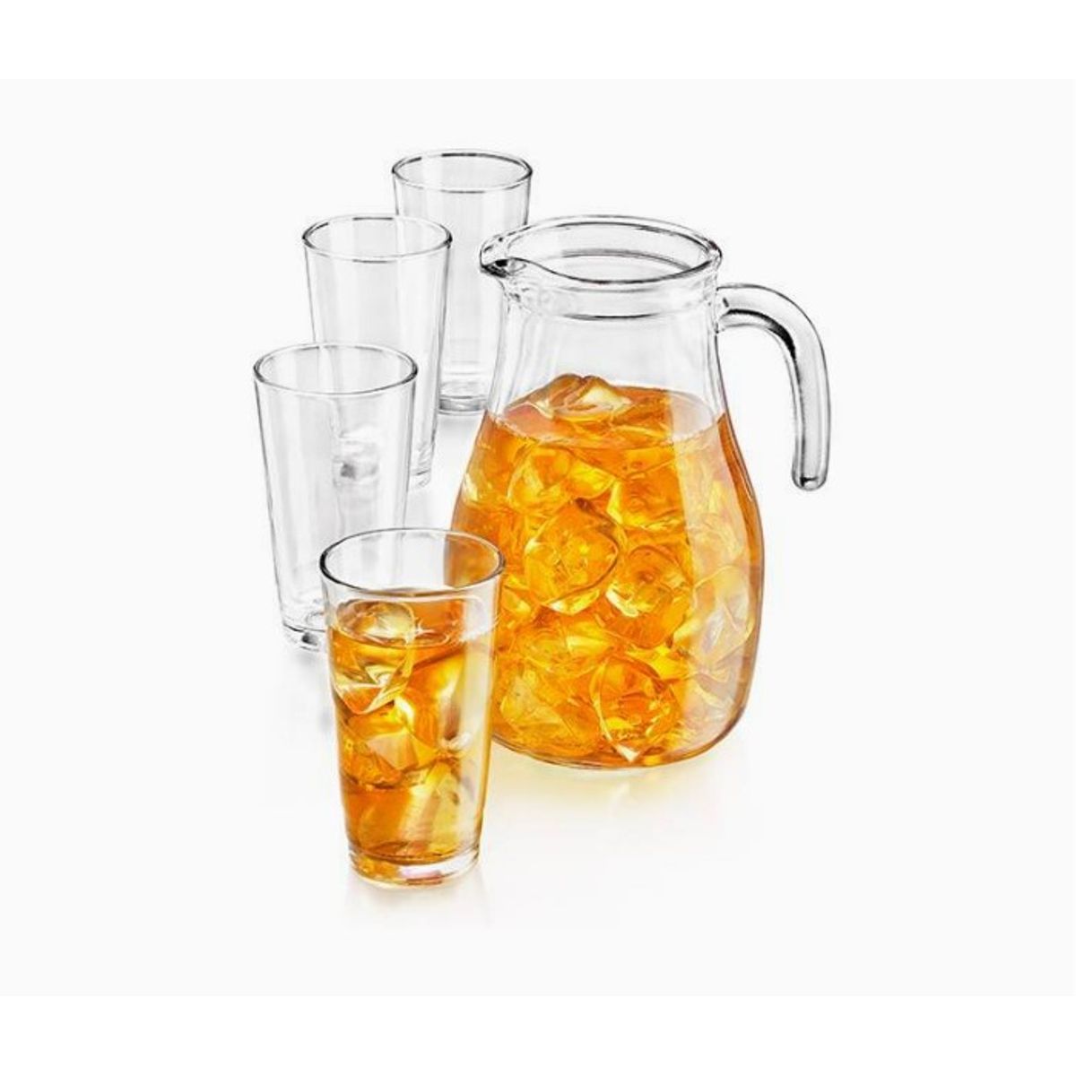 LIBBEY - JUEGO JARRA DE AGUA + 4 VASOS  5 PZ