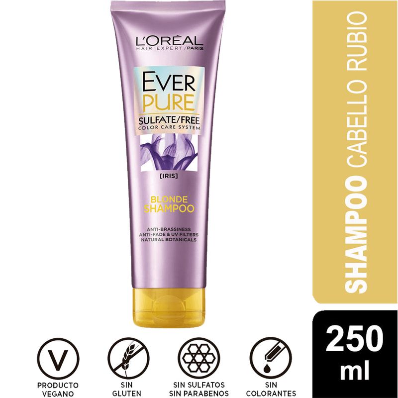 LOREAL PARIS - Loreal Paris Ever Pure Blonde Shampoo para pelos rubios