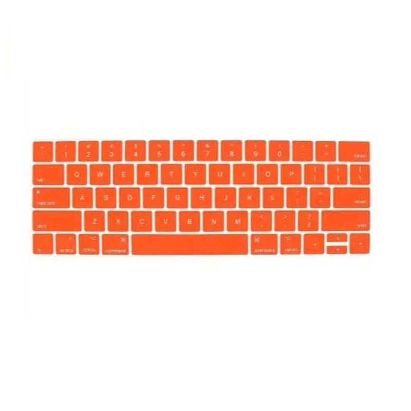 GENERICO - PROTECTOR COMPATIBLE CON TECLADO MACBOOK 13 Y 15 Naranjo