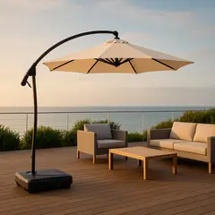 SPACE HOME - Toldo Base Incluida Quitasol Sombrilla 3 Metros CON UV30