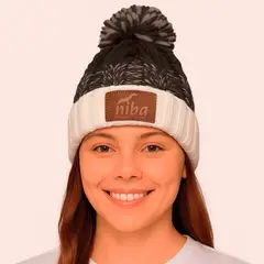 NIBA - Gorro Lana Radal Blanco Gris