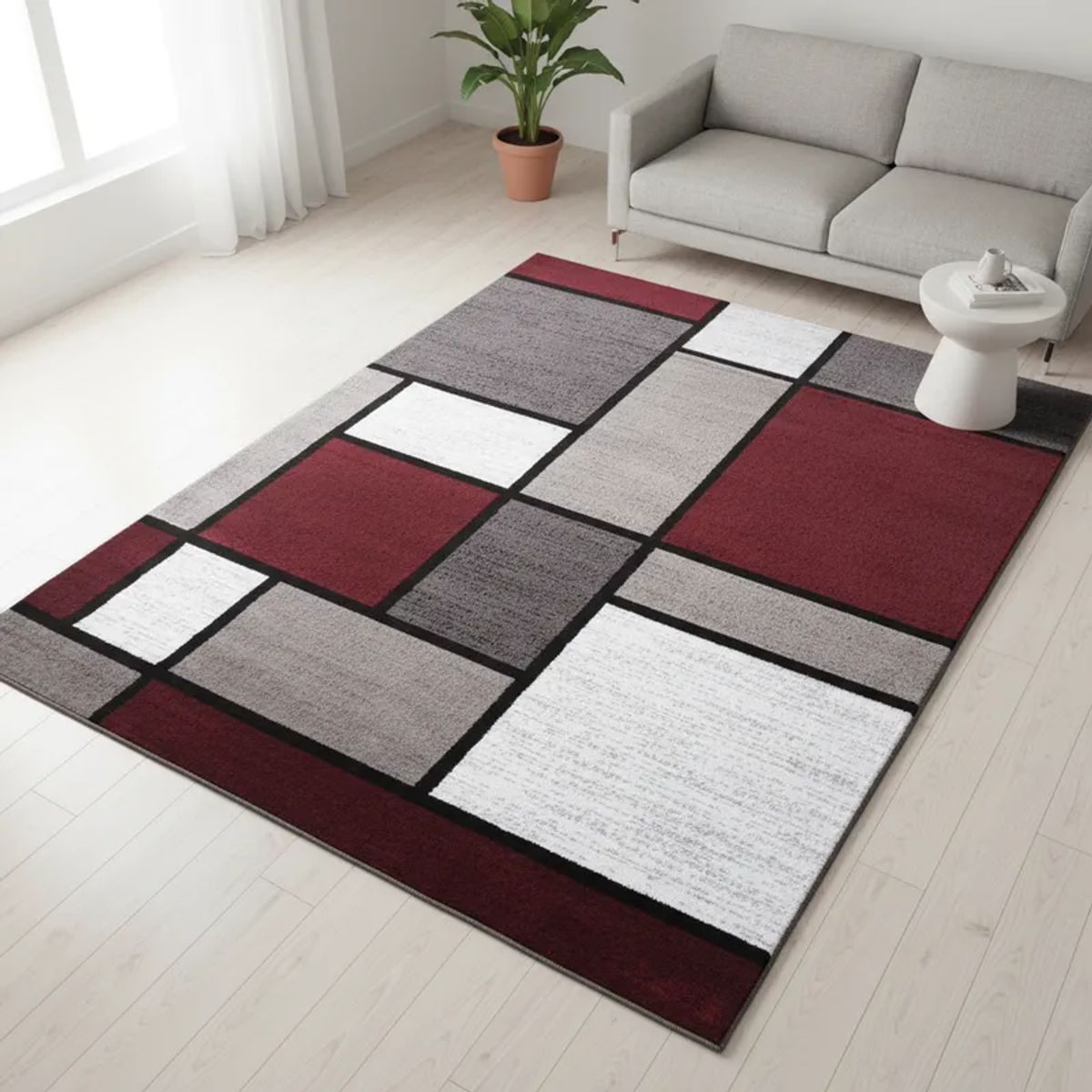 GENERICO - Alfombra MODERNA 200X240 CM CUADRO BURDEO WYM
