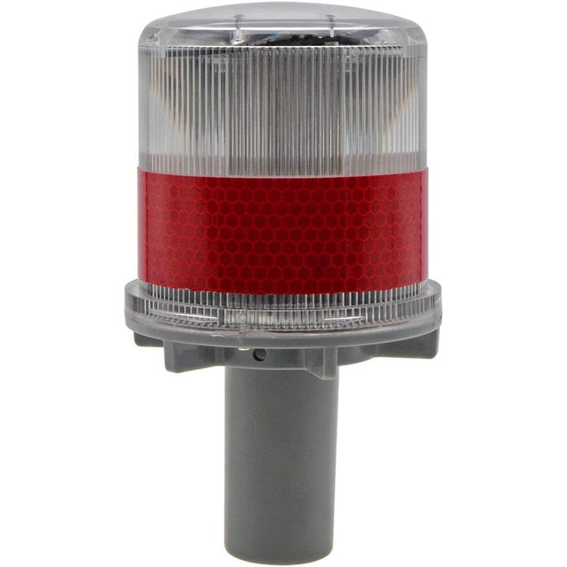 KUANGYE - Baliza Giratoria Led Destellante Solar Rojo