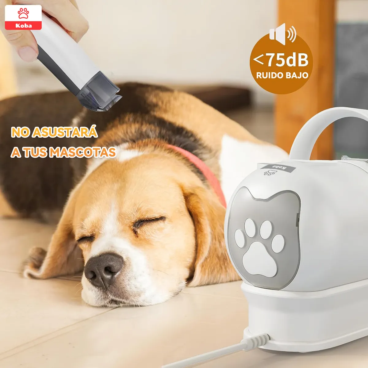 KOBA - 7 En 1 Kit De Cortapelo Y Aspiradora Para Perros Gatos Koba