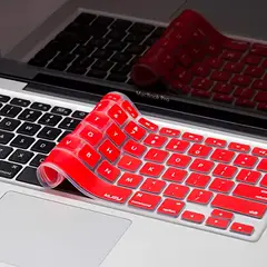GENERICO - PROTECTOR COMPATIBLE CON TECLADO MACBOOK 13 Y 15 Rojo
