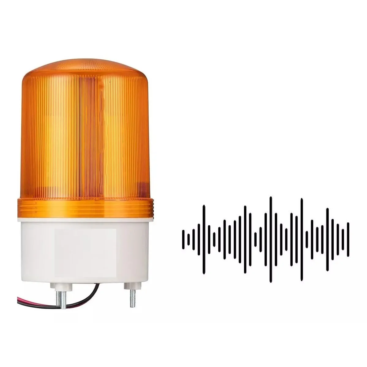 KUANGYE - Baliza Giratoria Led Con Sirena 220v Amarilla Porton Alarma