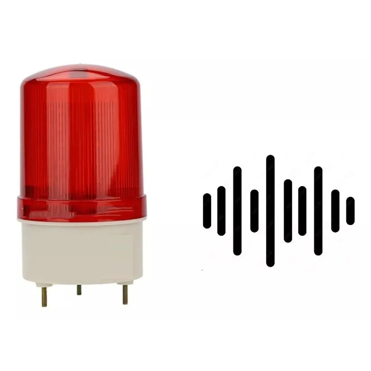 KUANGYE - Baliza Giratoria Led Con Sirena 12v 24vdc Rojo Porton Alarma