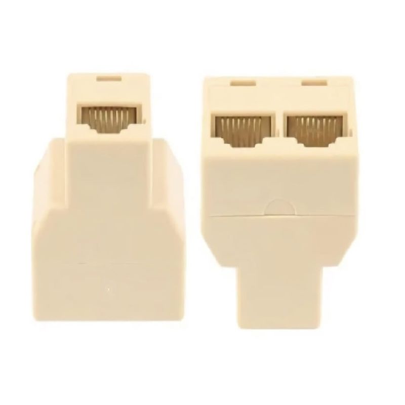 GENERICO - Adaptador Splitter Rj45 Cat5 6 Lan 1 A 2
