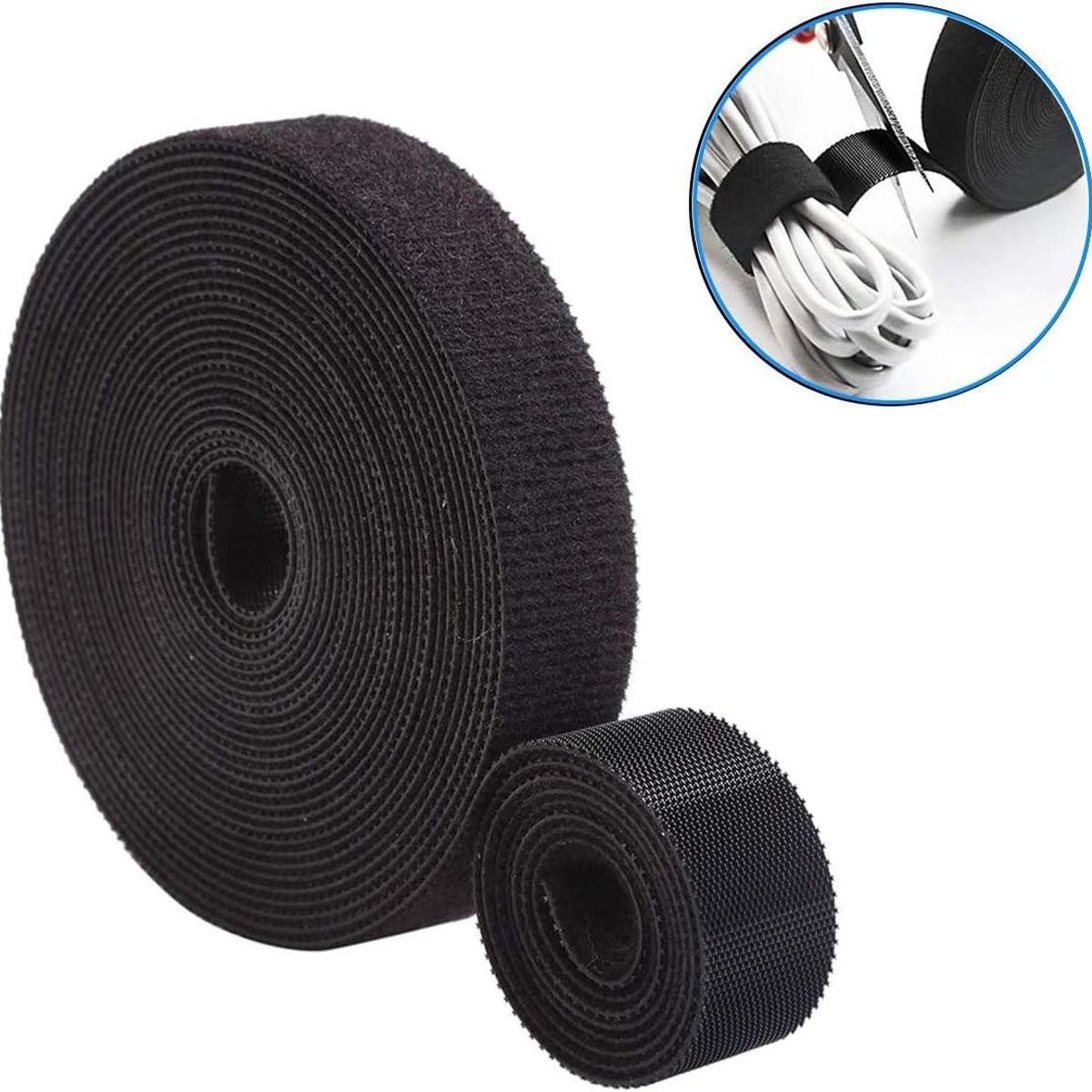 KUANGYE - Cinta Doble Cara De Velcro Reutilizable 20mts X 2cm