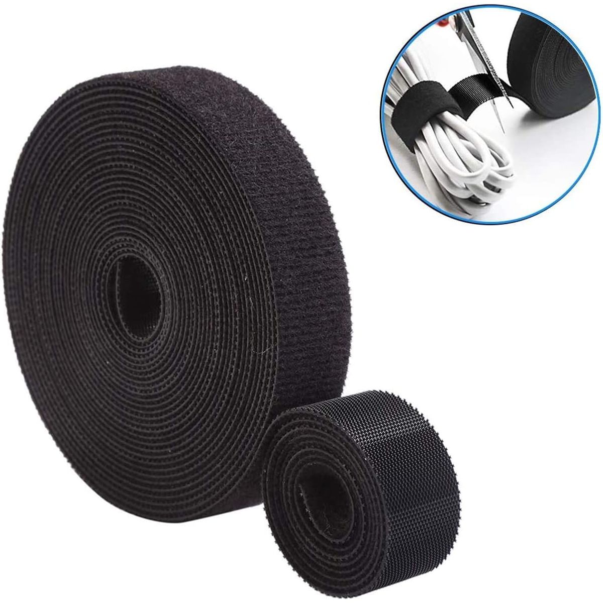 KUANGYE - Cinta Doble Cara De Velcro Reutilizable 20mts X 2cm