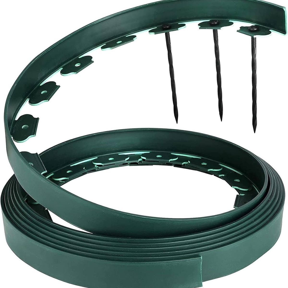 KUANGYE - Set borde plástico jardín 5cm×6m verde