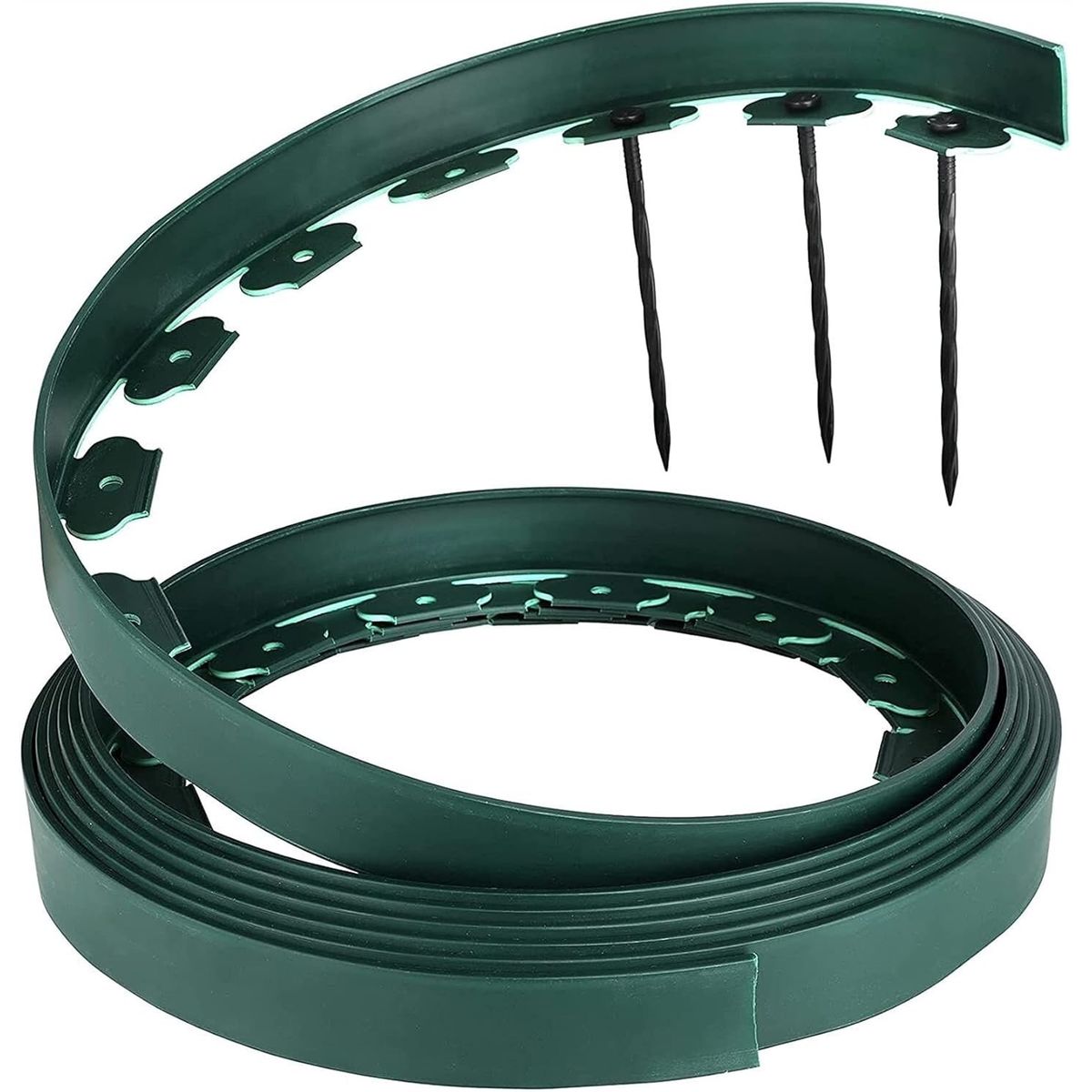 KUANGYE - Set borde plástico jardín 5cm×6m verde