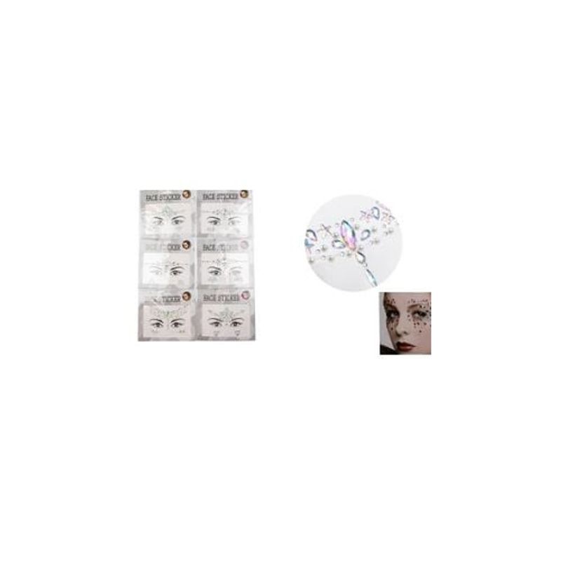 GENERICO - Pegatinas De Diamante Para Rostro 12x19cm 1pcs