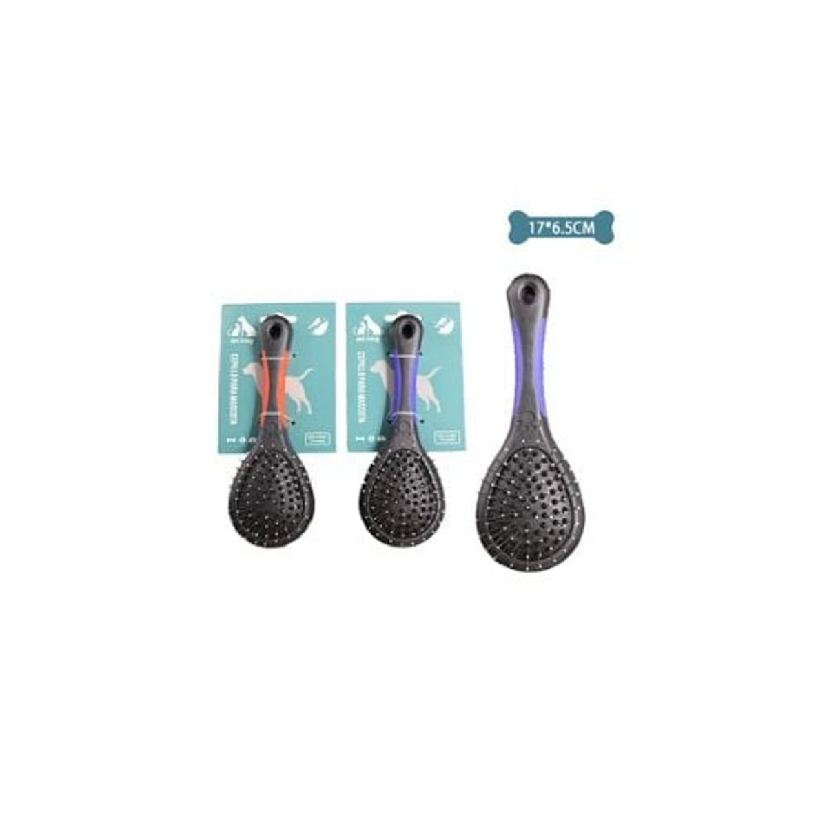 GENERICO - Cepillo Doble Tamaño Pequeño Para Mascotas 17x6cm