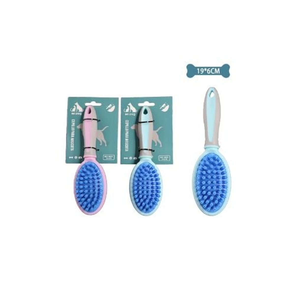 GENERICO - Cepillo De Masaje Para Mascotas 19x6cm