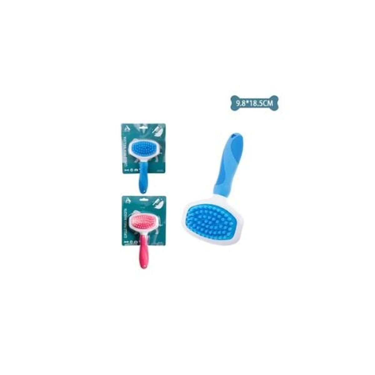 GENERICO - Peine De Masaje Para Mascotas 9x18cm